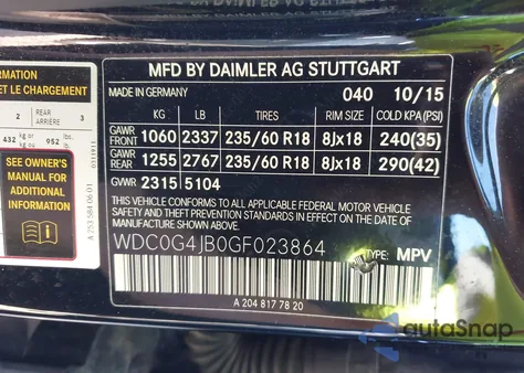 2016 Mercedes-Benz Glc 300 z USA, uszkodzony, nr VIN WDC0G4JB0GF023864